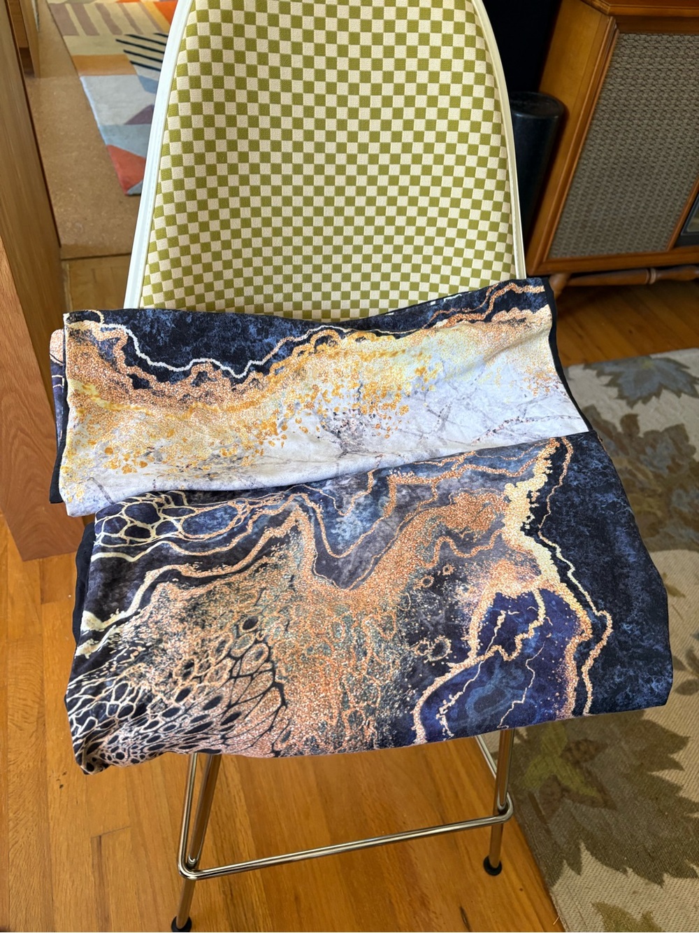 Gold, Black & White Marble Set of 2 Pillow Cases